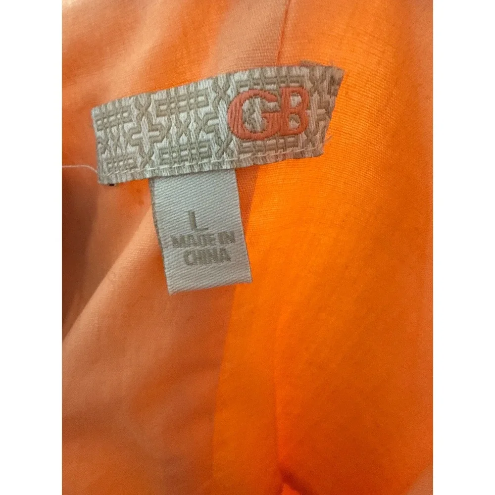 GB Girls Peach Orange Wrap Front Spaghetti Strap Dress Size Large NEW